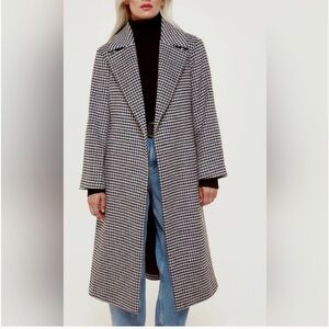 a new day Black and White Trench Coat